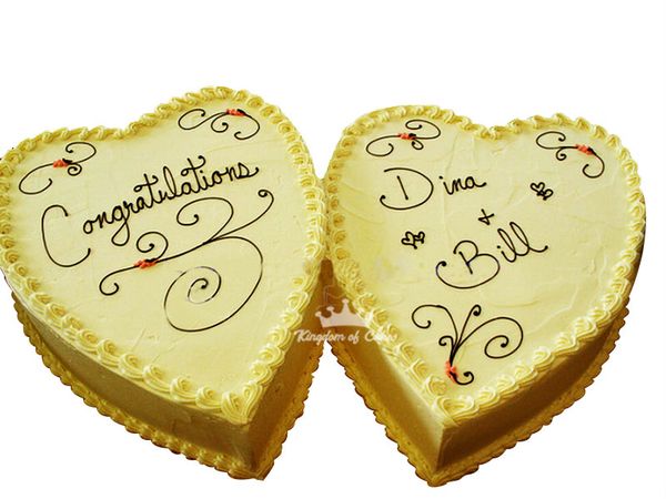 Two Heart-shaped Cakes on the Plate Stock Image - Image of delicious,  eating: 1804195