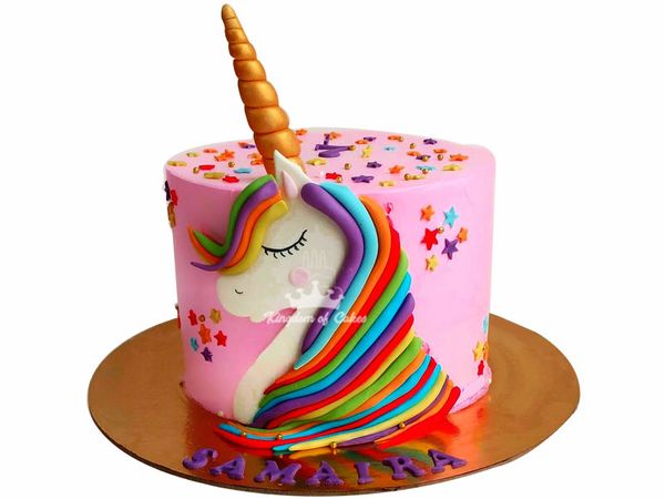 New Review: Unicorn Magic Cake from Walmart. This cake features swirled cake  with layers of icing and birthday cake cookie dough. The… | Instagram